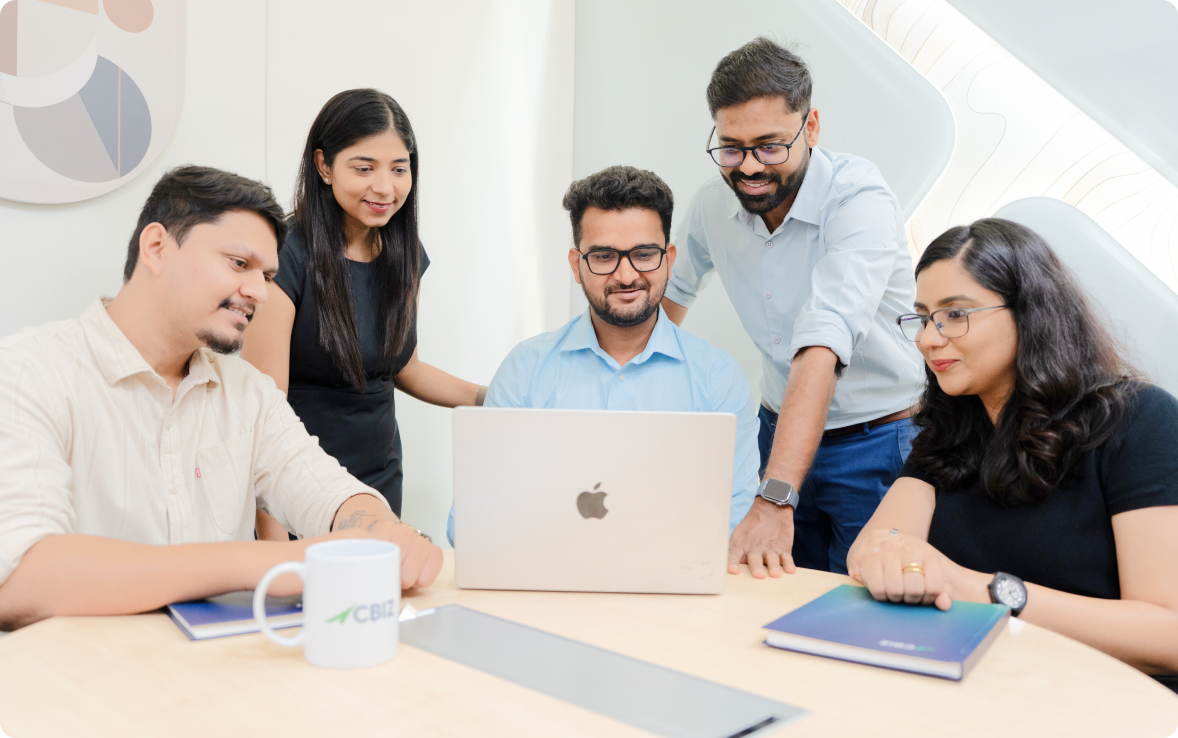 CBIZ team collaborating in an office