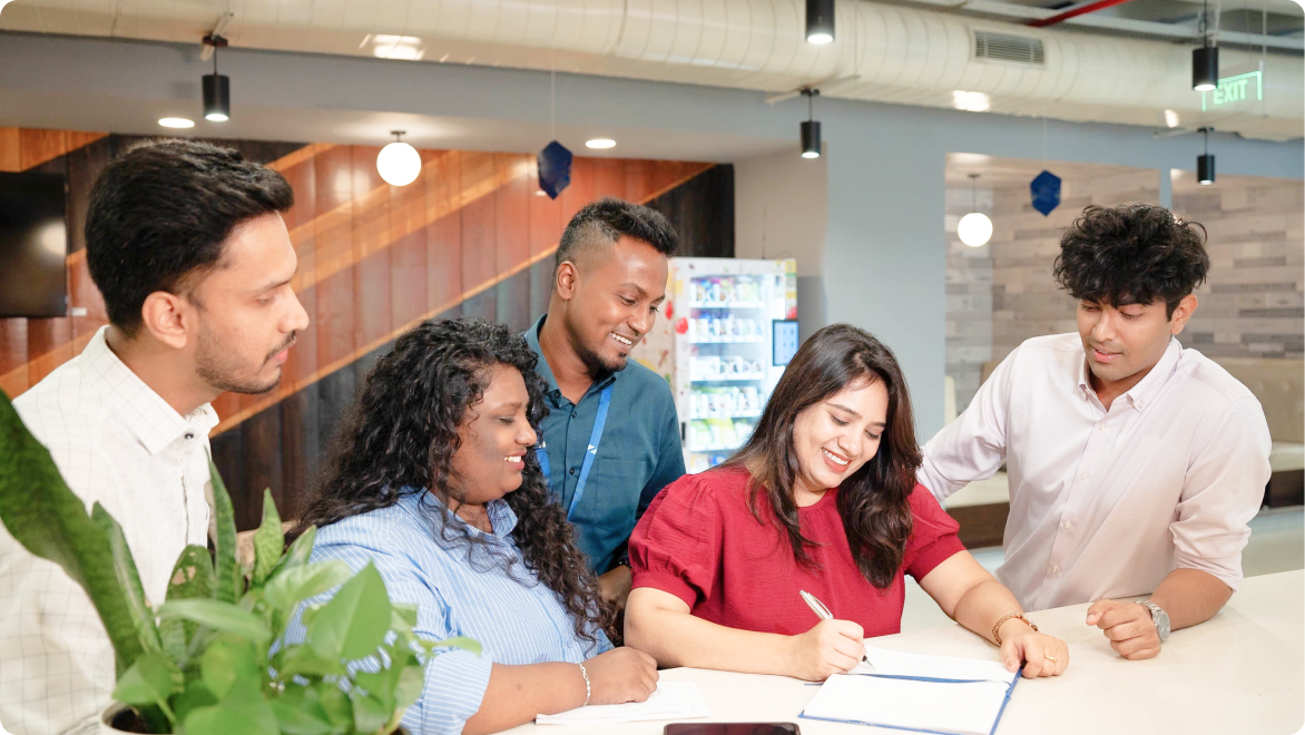 CBIZ team collaborating in an office